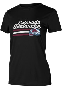 Concepts Sport Colorado Avalanche Womens Black Marathon Short Sleeve T-Shirt