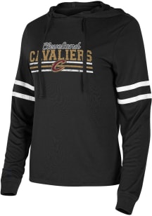 Concepts Sport Cleveland Cavaliers Womens Black Marathon Hooded Sweatshirt