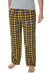 Concepts Sport Kent State Golden Flashes Mens Navy Blue Plaid Hawthorn Sleep Pants