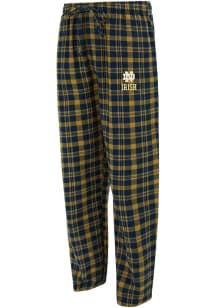 Concepts Sport Notre Dame Fighting Irish Mens Navy Blue Plaid Hawthorn Sleep Pants