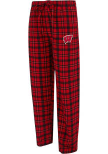 Concepts Sport Wisconsin Badgers Mens Red Plaid Hawthorn Sleep Pants