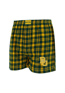 Concepts Sport Baylor Bears Mens Green Plaid Hawthorn Boxer Shorts
