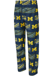 Concepts Sport Michigan Wolverines Mens Blue Shuffle Sleep Pants
