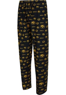 Concepts Sport Iowa Hawkeyes Mens Black Mosaic Sleep Pants