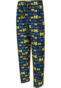 Concepts Sport Michigan Wolverines Mens Blue Mosaic Sleep Pants