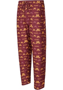 Concepts Sport Minnesota Golden Gophers Mens Maroon Mosaic Sleep Pants
