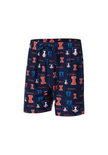 Concepts Sport Illinois Fighting Illini Mens Navy Blue Mosaic Shorts