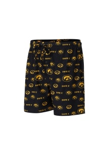 Concepts Sport Iowa Hawkeyes Mens Black Mosaic Shorts