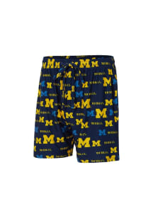 Concepts Sport Michigan Wolverines Mens Blue Mosaic Shorts