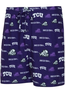Concepts Sport TCU Horned Frogs Mens Purple Mosaic Shorts