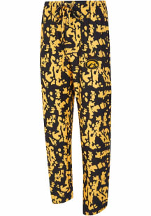 Concepts Sport Iowa Hawkeyes Mens Black Striped Multi-Color Sleep Pants