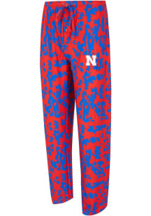 Concepts Sport Nebraska Cornhuskers Mens Red Striped Multi-Color Sleep Pants
