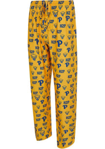 Concepts Sport Pitt Panthers Mens Gold All Over Print Sleep Pants