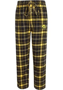 Concepts Sport Iowa Hawkeyes Mens Black Ultimate Plaid Flannel Sleep Pants