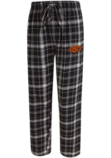Concepts Sport Oklahoma State Cowboys Mens Black Ultimate Plaid Flannel Sleep Pants
