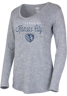Concepts Sport Sporting Kansas City Womens Grey Layover Loungewear Sleep Shirt