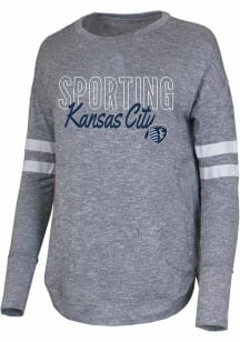 Concepts Sport Sporting Kansas City Womens Grey Marble Loungewear Sleep Shirt