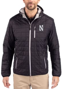 Cutter and Buck Northwestern Wildcats Mens Purple Rainier PrimaLoft Hood Filled Jacket
