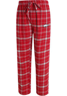 Concepts Sport Arkansas Razorbacks Mens Cardinal Plaid Flannel Flannel Sleep Pants