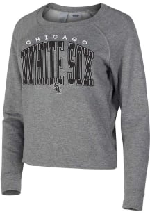 Concepts Sport Chicago White Sox Womens Grey Mainstream Crew Sweatshirt