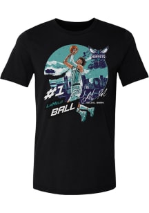 LaMelo Ball Charlotte Hornets Black City Emblem Short Sleeve Fashion Player T Shirt