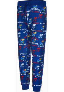 Concepts Sport Kansas Jayhawks Womens Blue Flagship Jogger Loungewear Sleep Pants