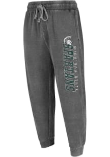 Concepts Sport Michigan State Spartans Mens Charcoal Trackside Burnout Lounge Jogger Fashion Sweat..