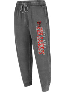 Concepts Sport Texas Tech Red Raiders Mens Charcoal Trackside Burnout Lounge Jogger Fashion Sweatp..