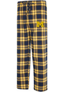 Concepts Sport Michigan Wolverines Mens Blue Takeaway Plaid Sleep Pants