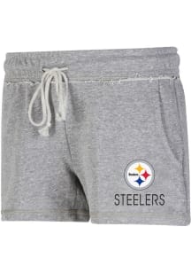 Concepts Sport Pittsburgh Steelers Womens Grey Mainstream Shorts