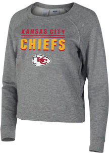 Concepts Sport Kansas City Chiefs Womens Grey Mainstream Crew Sweatshirt