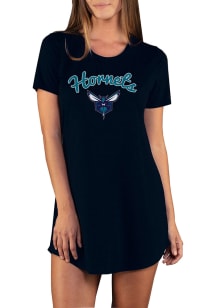 Concepts Sport Charlotte Hornets Womens Black Marathon Loungewear Sleep Shirt