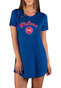 Concepts Sport Detroit Pistons Womens Blue Marathon Loungewear Sleep Shirt