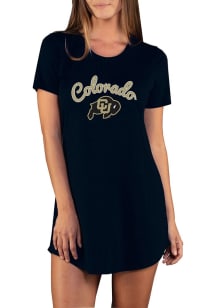 Concepts Sport Colorado Buffaloes Womens Black Marathon Loungewear Sleep Shirt