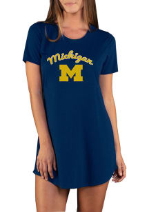 Concepts Sport Michigan Wolverines Womens Blue Marathon Loungewear Sleep Shirt