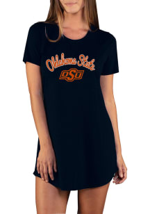 Concepts Sport Oklahoma State Cowboys Womens Black Marathon Loungewear Sleep Shirt