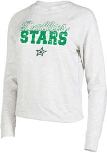 Concepts Sport Dallas Stars Womens Oatmeal Mainstream Crew Sweatshirt