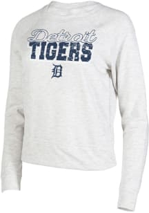 Concepts Sport Detroit Tigers Womens Oatmeal Mainstream Crew Sweatshirt