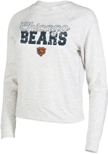 Concepts Sport Chicago Bears Womens Oatmeal Mainstream Crew Sweatshirt