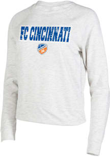 Concepts Sport FC Cincinnati Womens Oatmeal Mainstream Crew Sweatshirt