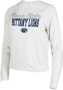 Concepts Sport Penn State Nittany Lions Womens Oatmeal Mainstream Crew Sweatshirt