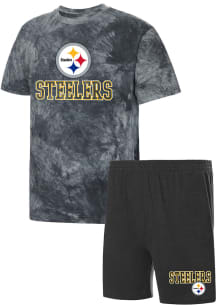 Concepts Sport Pittsburgh Steelers Mens Black BILLBOARD Shorts