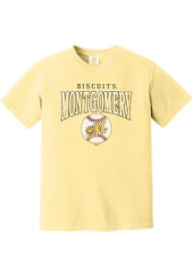 Summit Sportswear Montgomery Biscuits Womens Yellow Homerun Short Sleeve T-Shirt