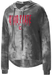 Concepts Sport Ohio State Buckeyes Womens Charcoal Composite Detail Hooded Sweatshirt