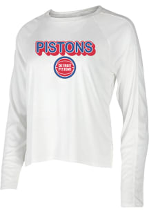 Concepts Sport Detroit Pistons Womens White Gable Loungewear Sleep Shirt