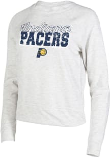 Concepts Sport Indiana Pacers Womens Oatmeal Mainstream Crew Sweatshirt