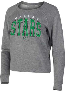 Concepts Sport Dallas Stars Womens Grey Mainstream Crew Sweatshirt