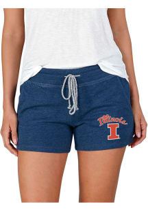Concepts Sport Illinois Fighting Illini Womens Navy Blue Mainstream Terry Shorts