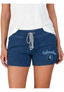 Concepts Sport Minnesota Timberwolves Womens Navy Blue Mainstream Terry Shorts