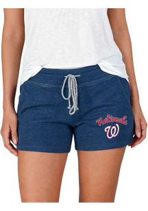 Concepts Sport Washington Nationals Womens Navy Blue Mainstream Terry Shorts